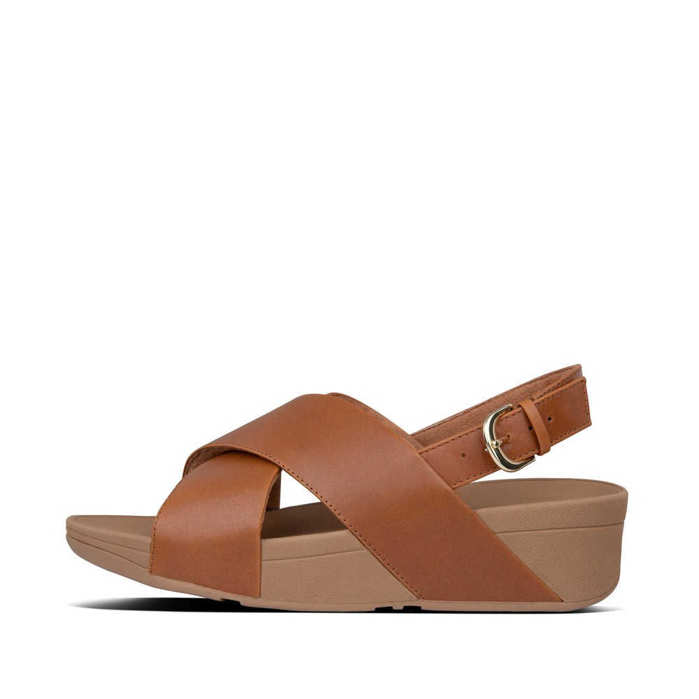 Fitflop Womens Sandals Brown - Lulu Leather Back-strap - 65HNQZPFJ